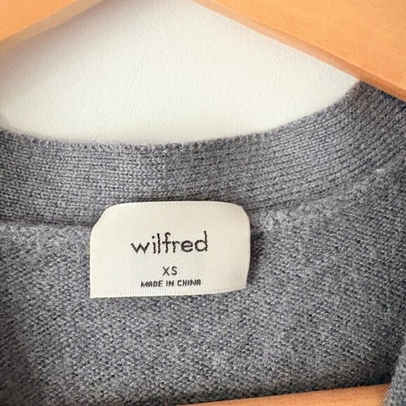 Aritzia Wilfred Utopia Wool Button Cardigan Midi Sweater Dress Grey Size XS - Picture 6 of 8